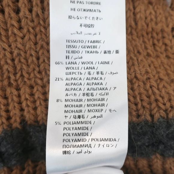 Stella McCartney Patchwork Boucle Sweater Brown/Multi Wool-Blend Size 40 - Picture 7 of 9